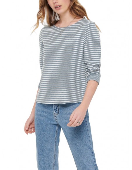 ONLY top manga larga ONLELLY STRIPE L/S BOW TOP NOOS JRS para Mujer