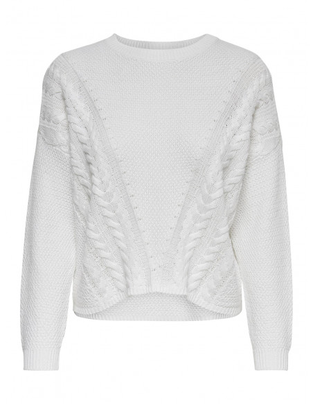 ONLY jersey de punto ONLSARA L/S SHORTCABLE  PULLOVER NN KNT para Mujer