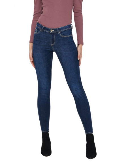 ONLY vaqueros ONLWAUW LIFE MID SKINNY  BJ14-4 NOOS para Mujer