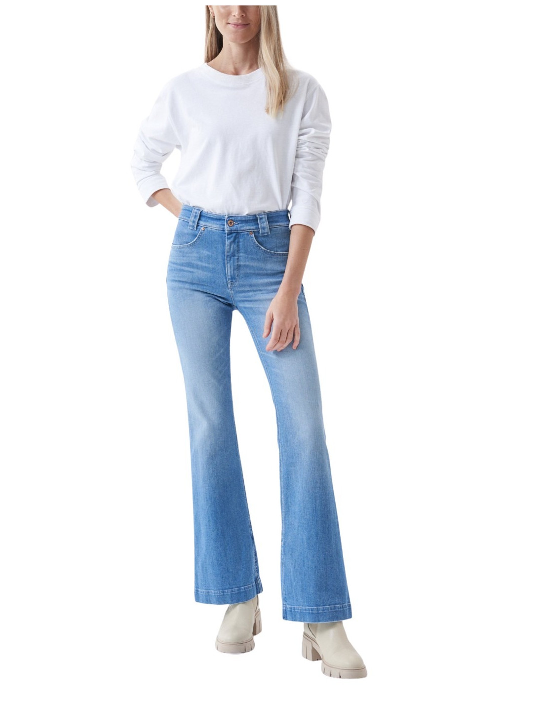 SALSA JEANS flare push in secret glamour claro para Mujer
