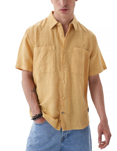 SALSA JEANS camisa manga corta de lino regular fit para Hombre