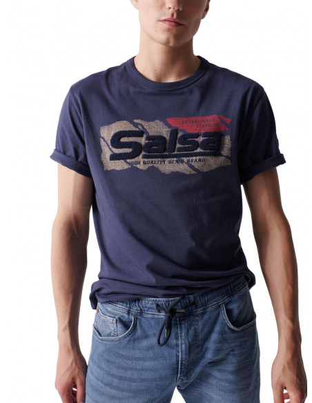 SALSA JEANS camiseta manga corta branding con fondo para Hombre