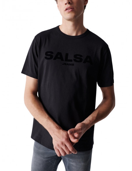 SALSA JEANS camiseta manga corta con branding aterciopelado para Hombre