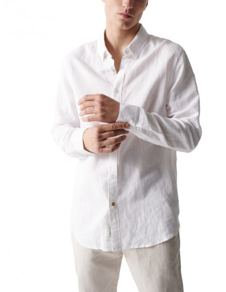 SALSA JEANS camisa manga larga de lino regular fit para Hombre