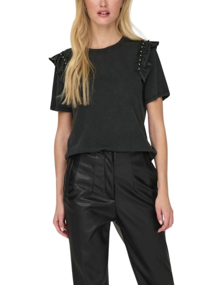 ONLY top manga corta ONLREBELLE S/S FRILL TOP JRS para Mujer