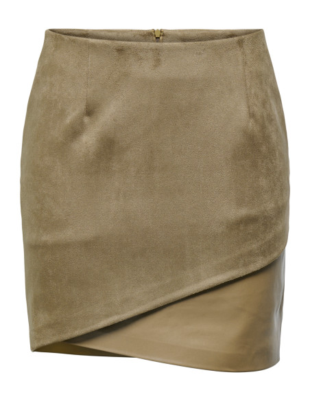 ONLY falda ONLISA MIX FAUX LEATHER SUEDE  SKIRT OTW para Mujer