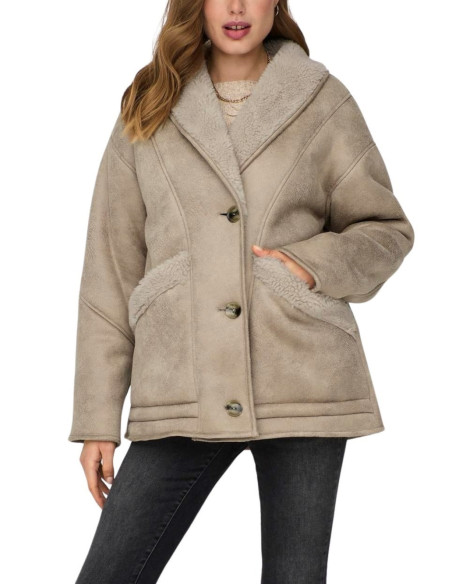 ONLY chaqueta ONLYLVA FAUX SUEDE BONDED COAT OTW para Mujer