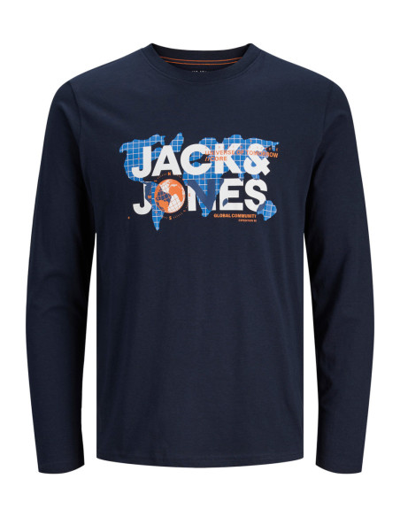 JACK & JONES camiseta manga larga JCODUST TEE LS CREW NECK para Hombre