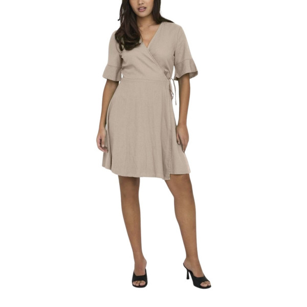 ONLY vestido ONLADDICTION-CARO S/S LINEN DRESS CC PNT para Mujer