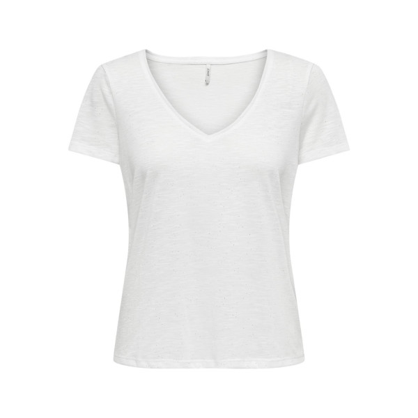 ONLY Top ONLFLAME S/S SHINE V-NECK TOP JRS para Mujer